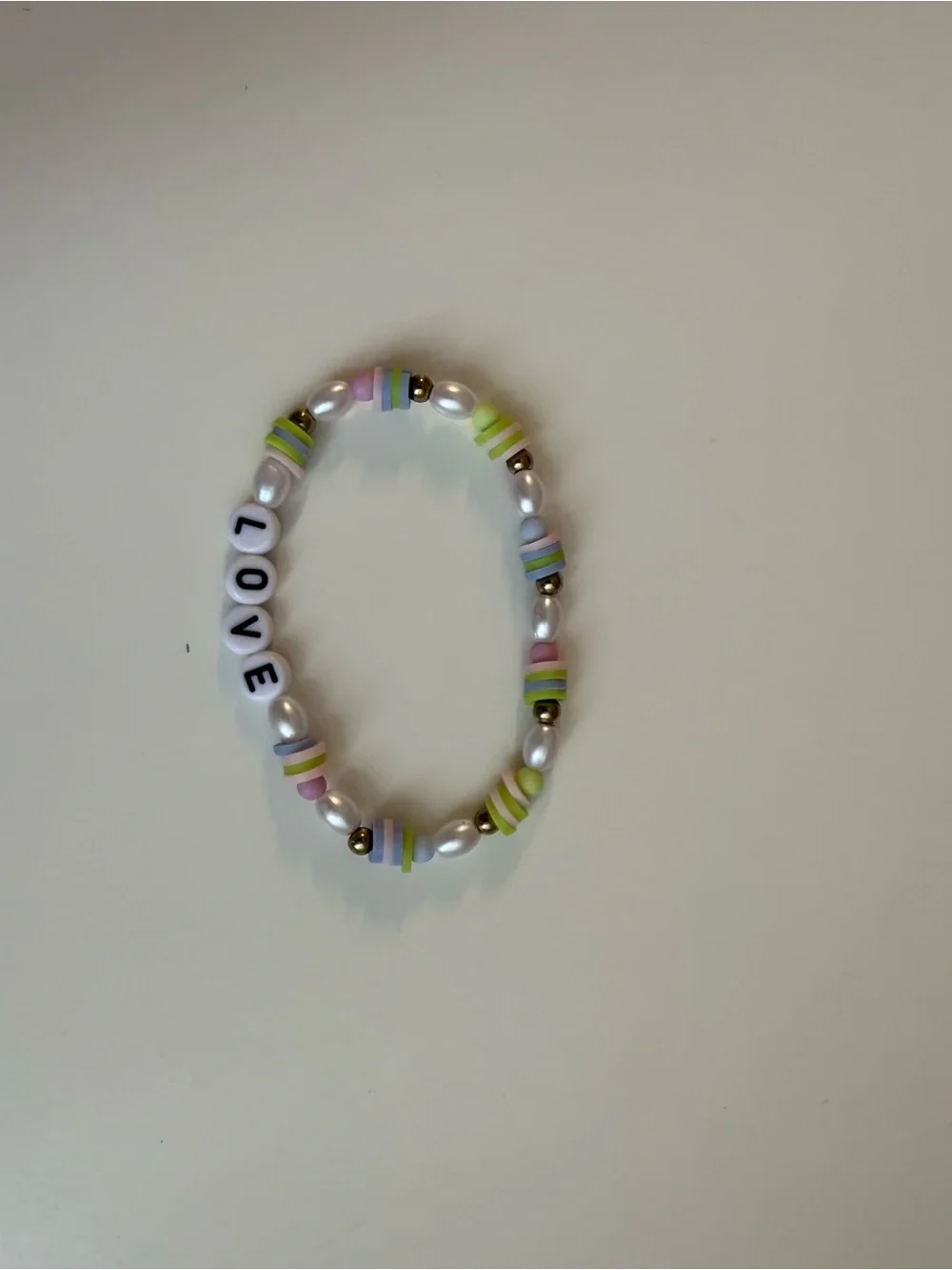 Kids beaded clay bracelet